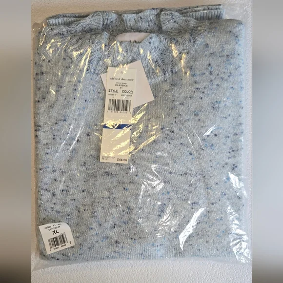 Alfred Dunner Blue Speckled Sweater XL - Picture 1 of 7